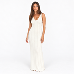Womens Sleeveless Knit Dress — white front