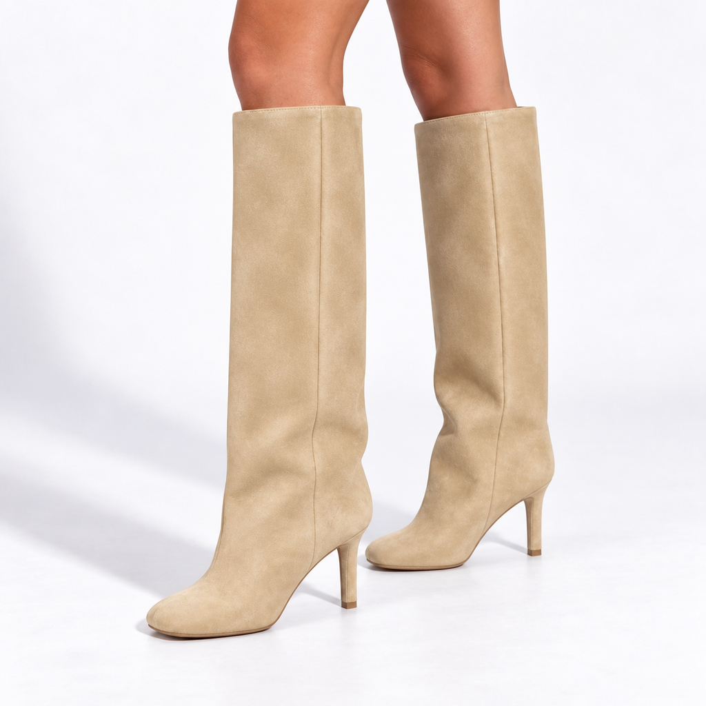 Women's apricot three quarter boots, catalogue view