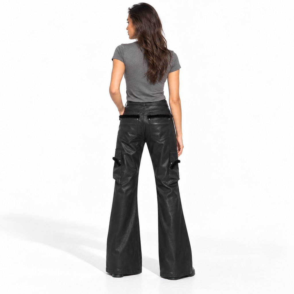 leather pants — black back