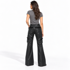 leather pants — black back