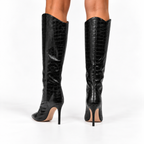 Women's black back boots, catalogue view