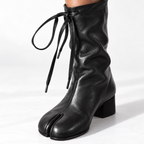 Women's Mid-Calf Lace-Up Boots — black detail