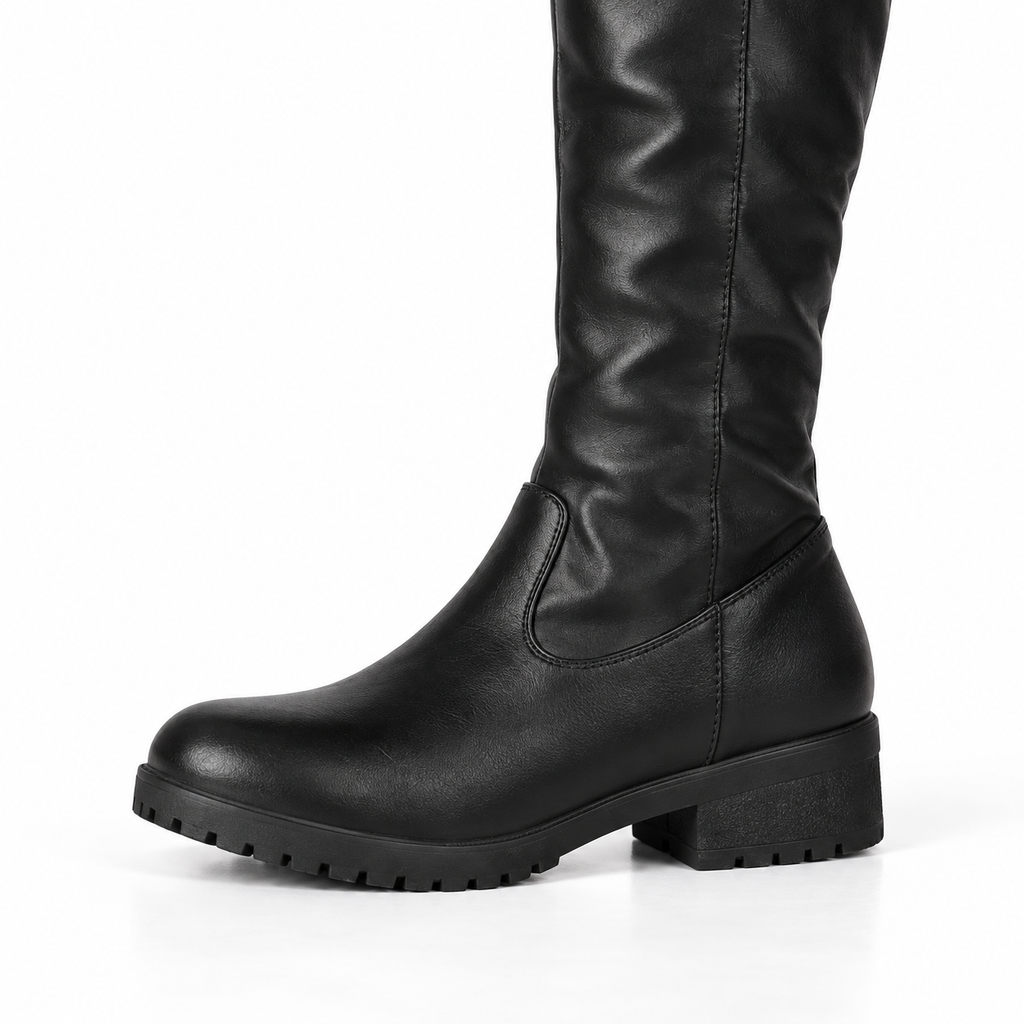 Women Knight Boots — black detail