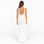 Womens Sleeveless Knit Dress — white back