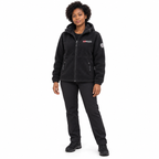 Hooded Fleece Jacket for Men and Women — Black — front — studio 10-1