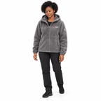 Hooded Fleece Jacket for Men and Women — Gray — front — studio 10-4