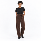 Velvet Bomber Jacket and Pants — Brown pants — front — studio 5-4
