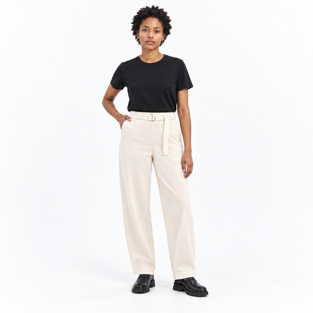 Velvet Bomber Jacket and Pants — Apricot pants — front — studio 5-5